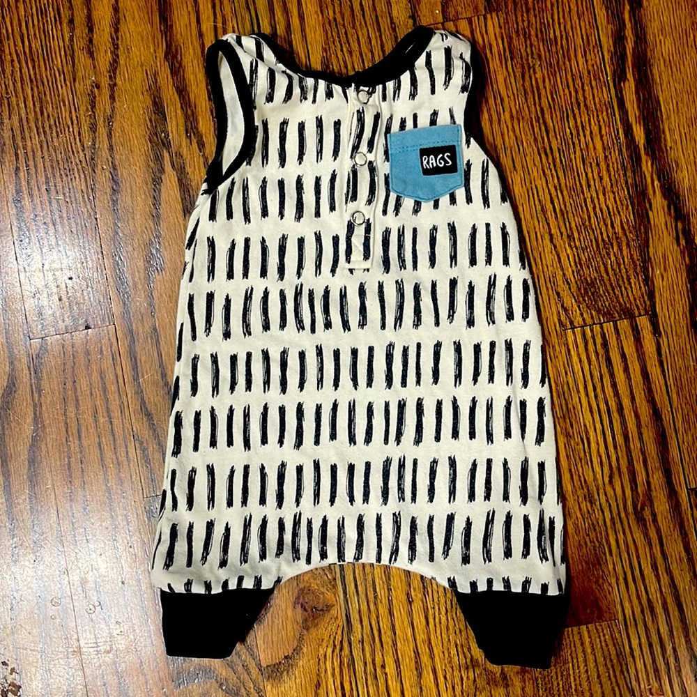 Rags black and white romper